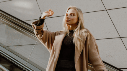 Layered Wool Coat
